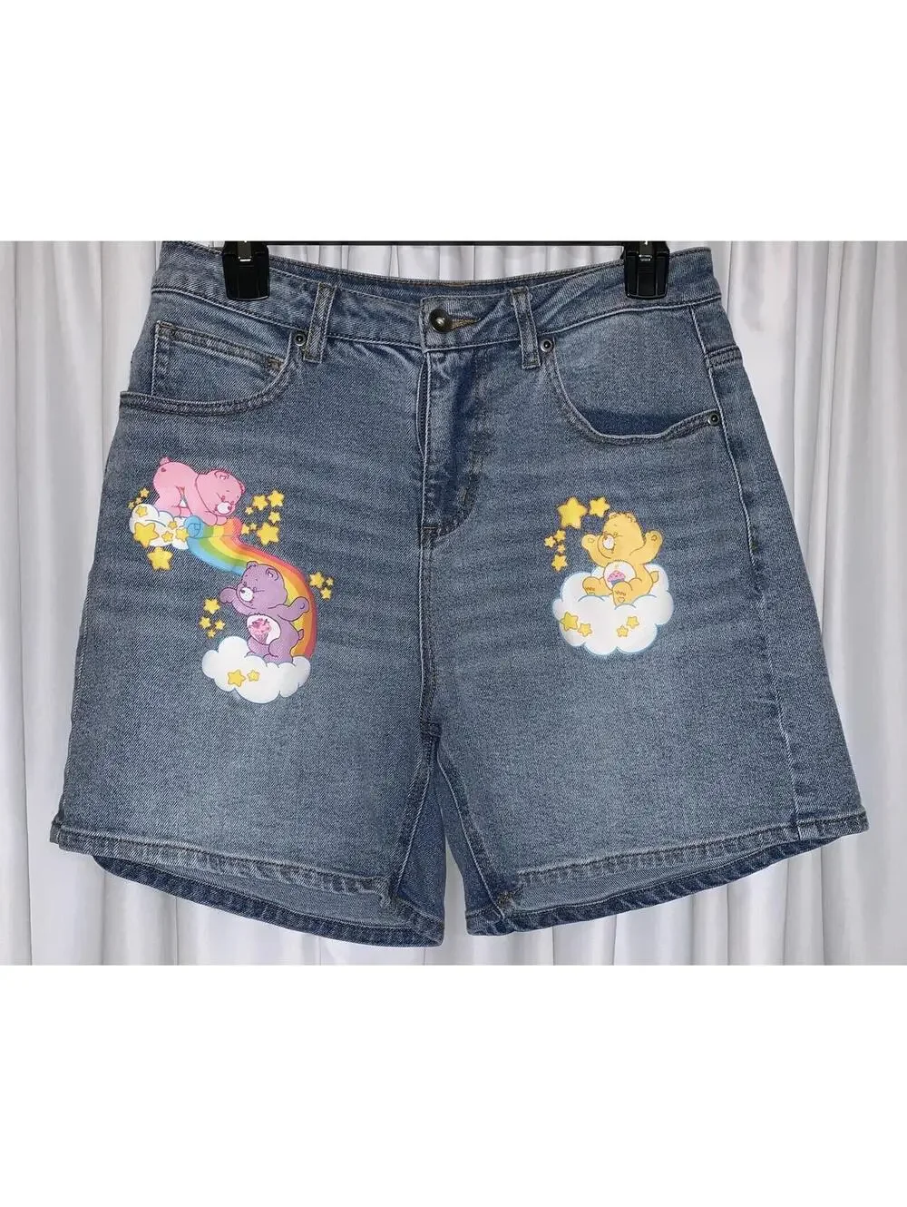 Hot Topic Care Bears Denim Shorts Women's Size 3 - Picture 1 of 4